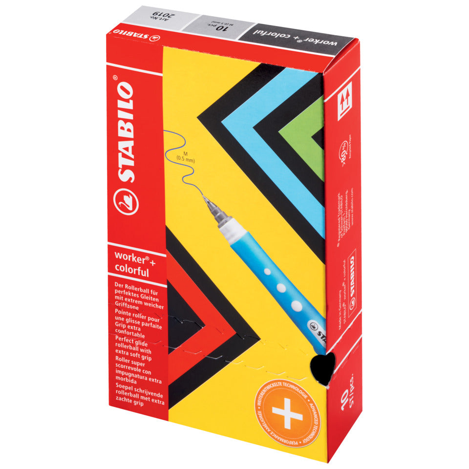Tintenroller worker®+ colorful, 0,5 mm, rot STABILO 2019/40 STABILO 2019/40 0,5mm