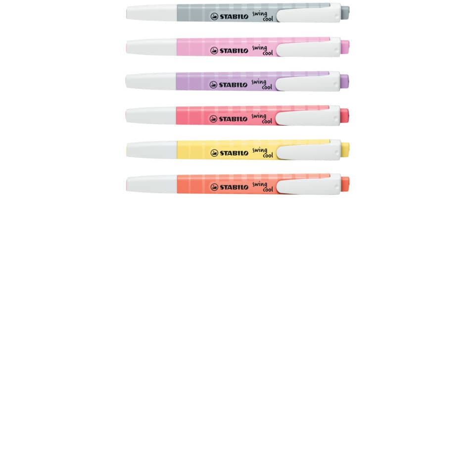Textmarker swing® cool Pastel, 1-4mm, seidengrau STABILO 275/194-8 STABILO 275/194-8 Swing Cool Pastell