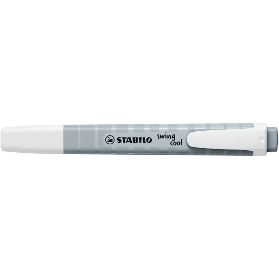 Textmarker swing® cool Pastel, 1-4mm, seidengrau STABILO 275/194-8 STABILO 275/194-8 Swing Cool Pastell