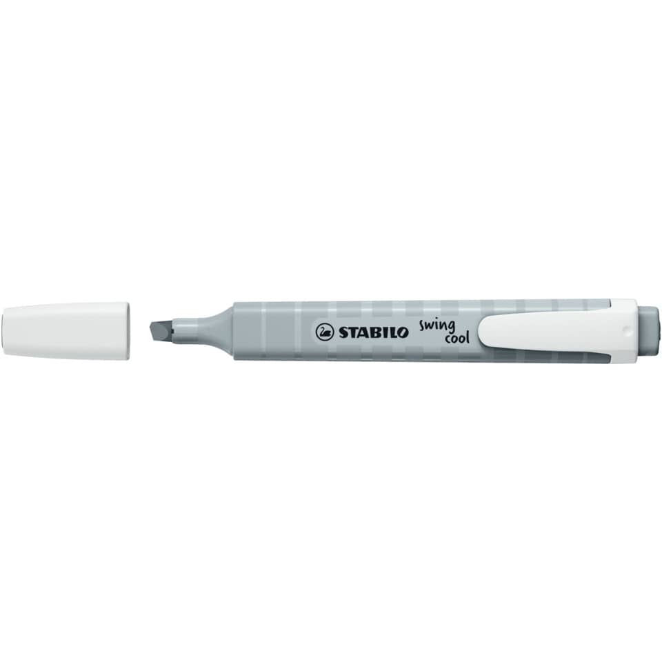 Textmarker swing® cool Pastel, 1-4mm, seidengrau STABILO 275/194-8 STABILO 275/194-8 Swing Cool Pastell