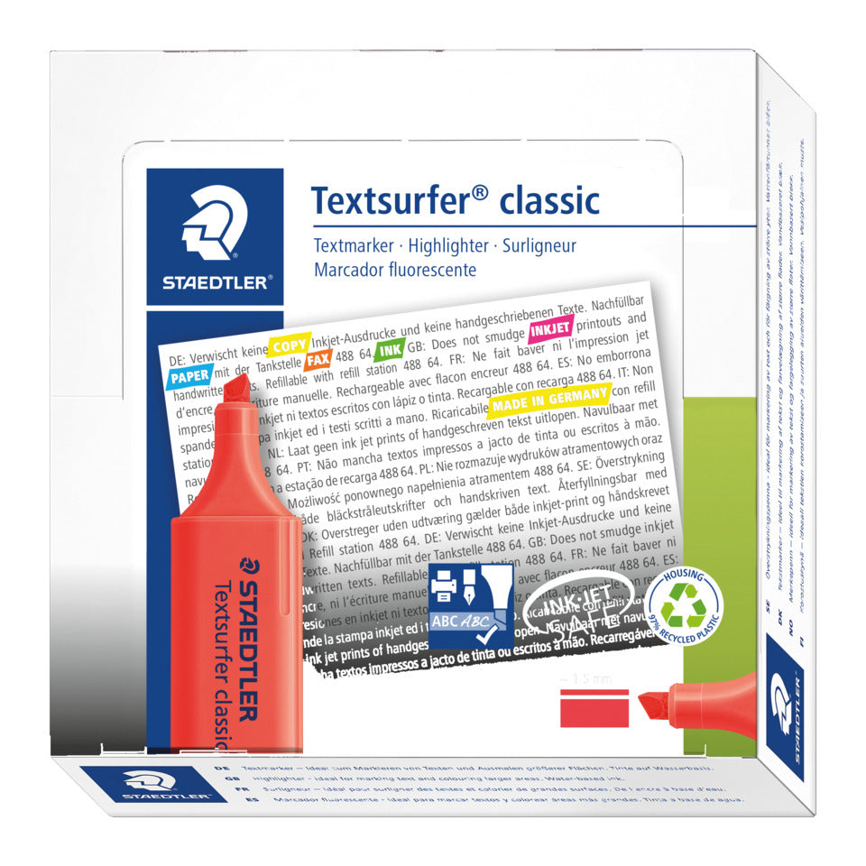 Textmarker Textsurfer® classic, nachfüllbar, rot STAEDTLER 364-2 STAEDTLER 364-2 nachfüllbar