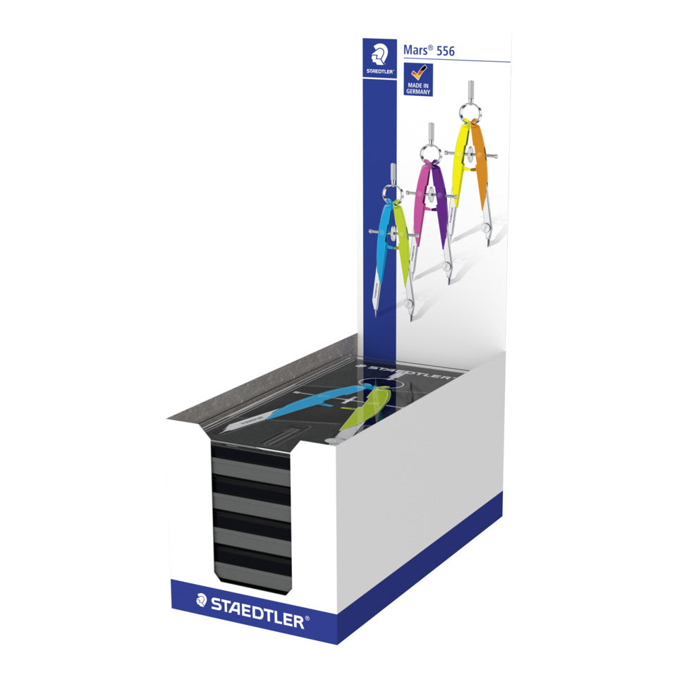 Präzisions-Geometriezirkel Mars® comfort, 225 mm, 154 mm, Neon blau STAEDTLER 556 00-N1 STAEDTLER 556 00-N1 Mars