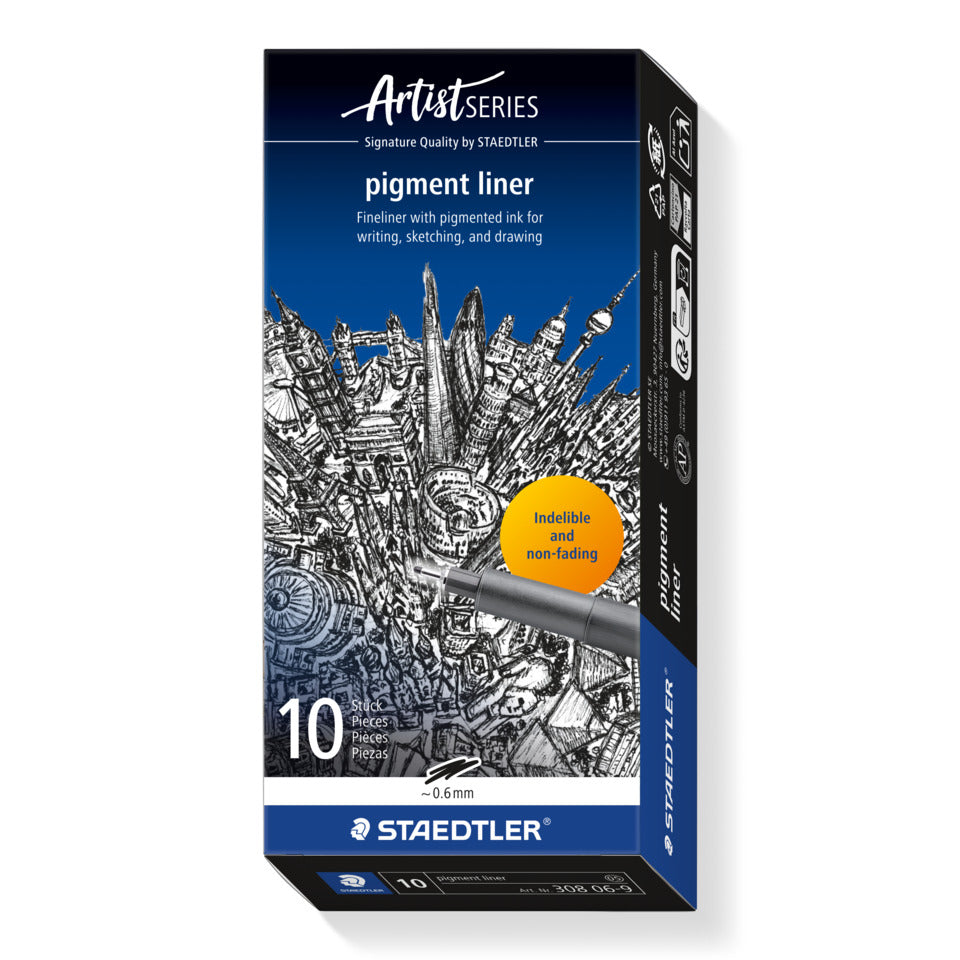 Pigmentliner 308, 0,6mm, schwarz STAEDTLER 308 06-9