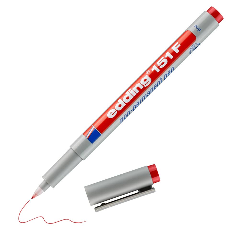 Folienstift 151F non-permanent, 0,6mm, rot EDDING 151 002 EDDING 151 002 non permanent