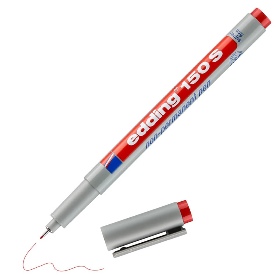 Folienstift 150S non-permanent, 0,3mm, rot EDDING 150 002 EDDING 150 002 non permanent