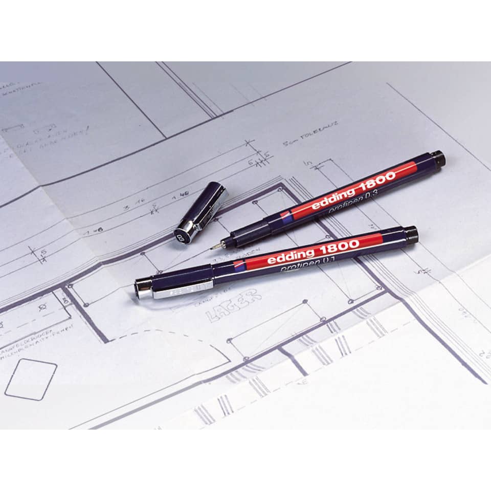 Präzisionsfeinschreiber 1800, 0,1mm, blau EDDING 1800-01-003 EDDING 4180001003 0,25mm