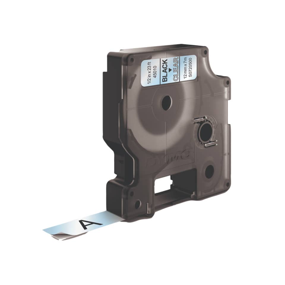 Schriftband 45010, 12mmx7m, schwarz/transparent DYMO S0720500 DYMO S0720500 45010