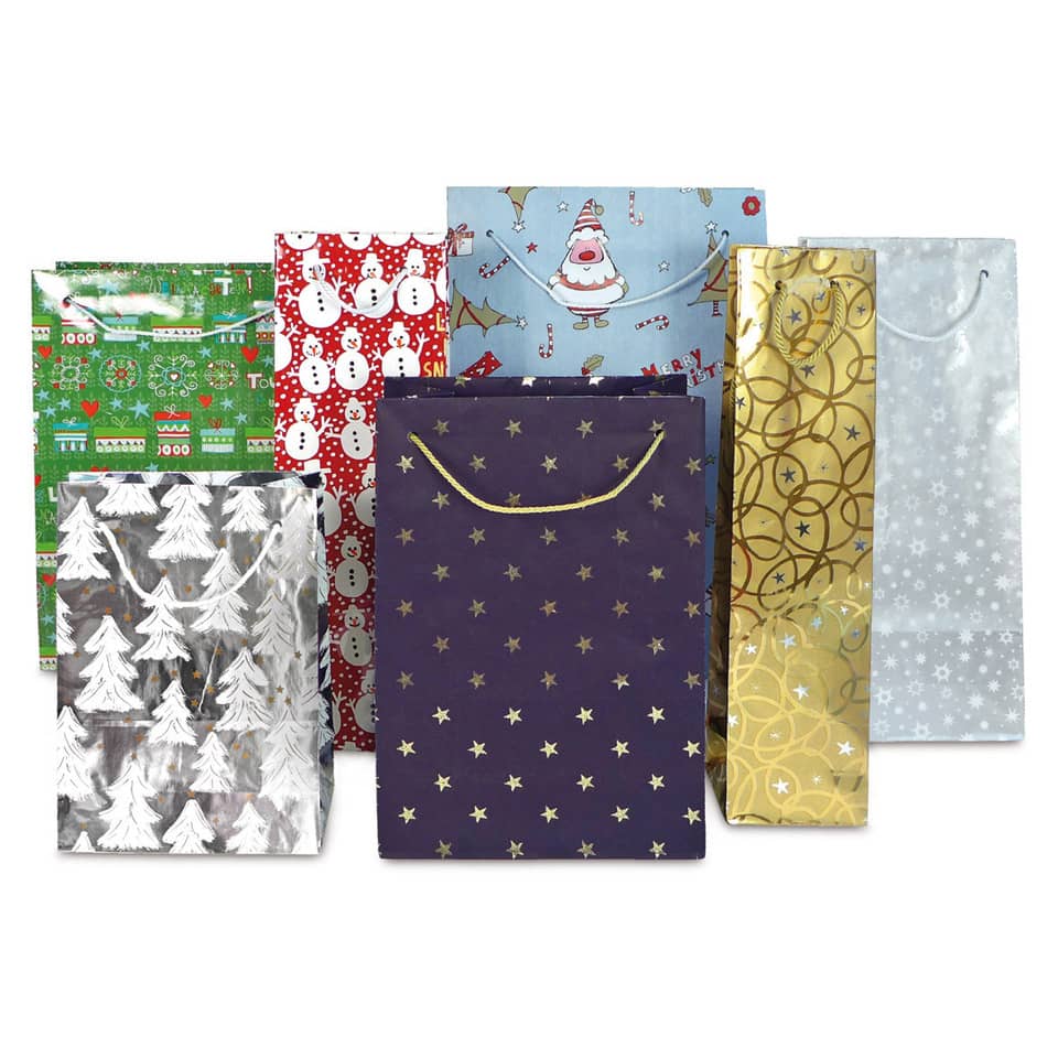 Weihnachts-Geschenktragetasche, 20x28x9cm, sortiert  4503-0099 4503-0099  20x28x9cm