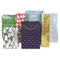 Weihnachts-Flaschentragetasche für 2 Flaschen, 16x36cm, sortiert  4506-0099 4506-0099 16x36cm f.2 Flaschen