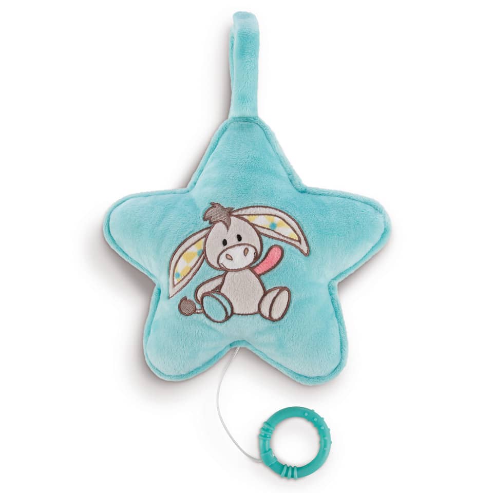 Spieluhr Stern mit Esel Muli, 20x20cm, blau NICI 42360 NICI 42360 20x20cm