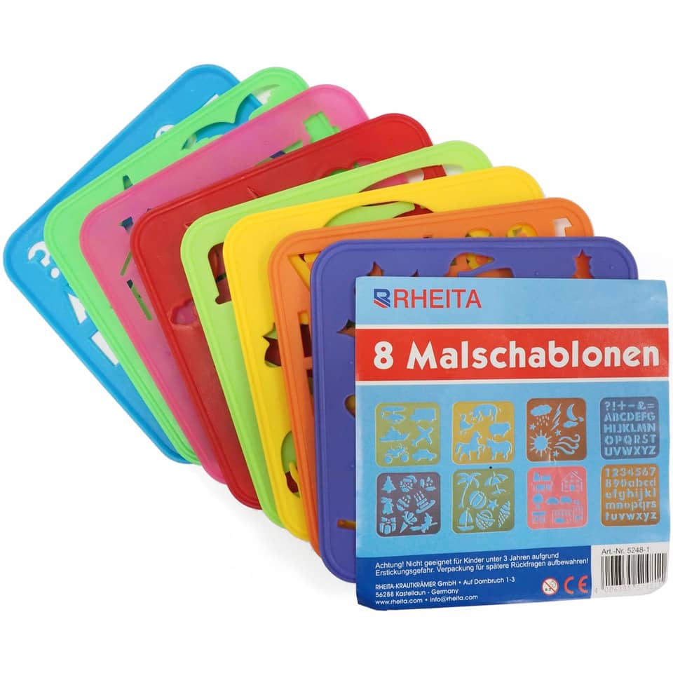 Malschablonen, 15x15cm, 8S Stück, sortiert RHEITA 5248-1 RHEITA 5248-1  15x15cm