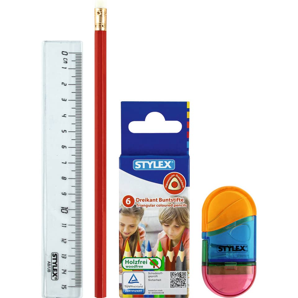 Schultüte, 4-teilig, gefüllt, 35cm, mehrfarbig STYLEX 47158 STYLEX 47158 4-teilig gefüllt