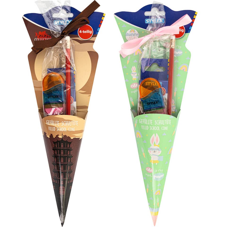 Schultüte, 4-teilig, gefüllt, 35cm, mehrfarbig STYLEX 47158 STYLEX 47158 4-teilig gefüllt