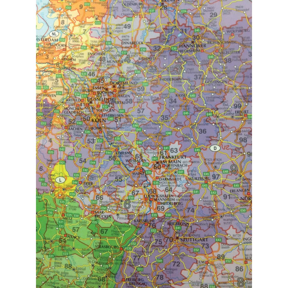 Kartentafel Europa magnethaftend, 1:3.600.000, 1380 x 980 mm FRANKEN KA650M FRANKEN KA650M magnethaft