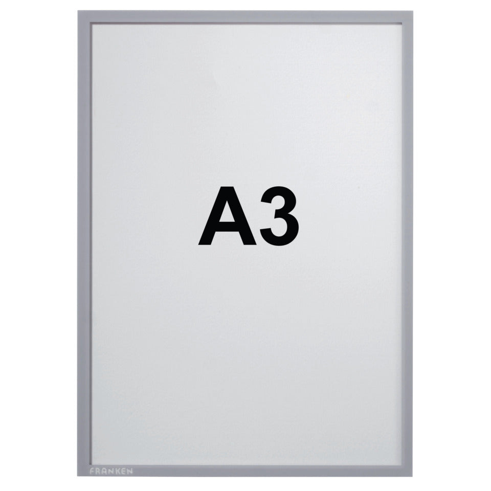 Dokumentenhalter X-tra!Line, A3, magnetisch, matt, grau FRANKEN ITS A3M 12 FRANKEN ITSA3M12 magnetisch