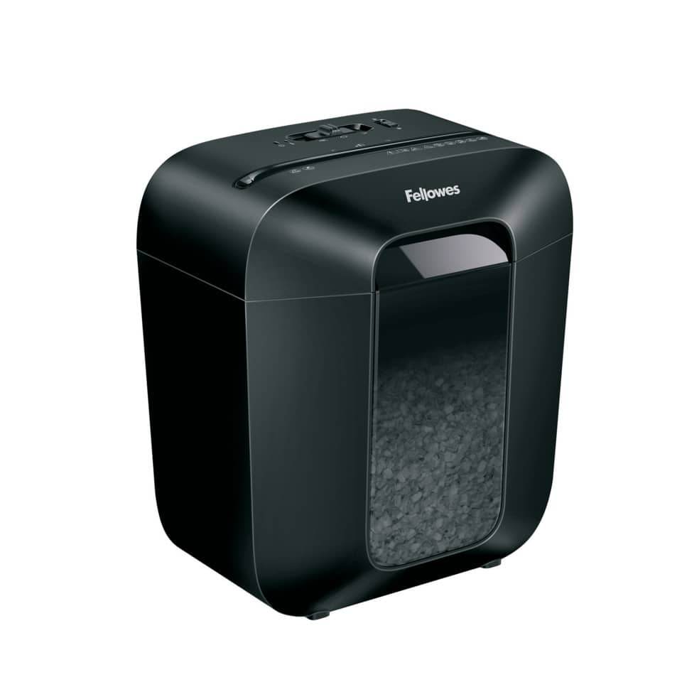 Aktenvernichter Powershred® LX25M, Mini-Cut Partikel 4x12mm, P4, 6 Blatt, schwarz FELLOWES 4170601 FELLOWES 4170601 4x12mm