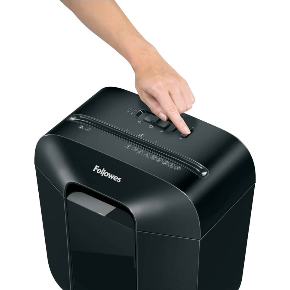 Aktenvernichter Powershred® LX25M, Mini-Cut Partikel 4x12mm, P4, 6 Blatt, schwarz FELLOWES 4170601 FELLOWES 4170601 4x12mm