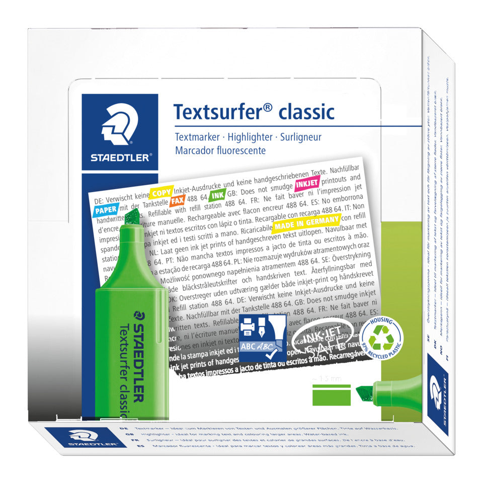 Textmarker Textsurfer® classic, nachfüllbar, grün STAEDTLER 364-5 STAEDTLER 364-5 nachfüllbar
