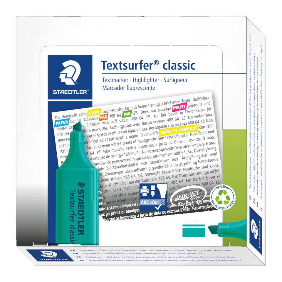 Textmarker Textsurfer® classic, nachfüllbar, türkis STAEDTLER 364-35 STAEDTLER 364-35 nachfüllbar