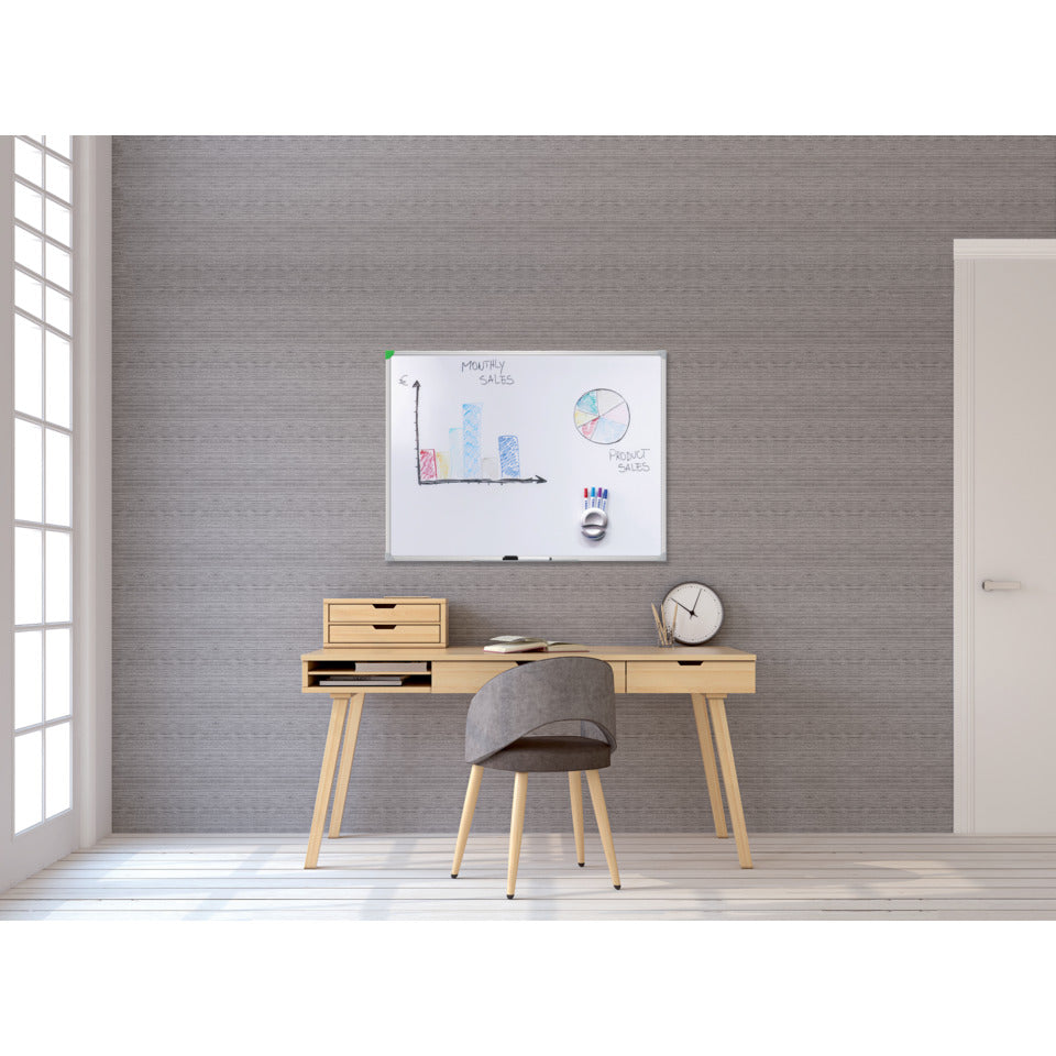 Whiteboard U-Act!Line® Emaille, Aluminiumahmen, 900 x 600 mm, weiß FRANKEN SC926090
