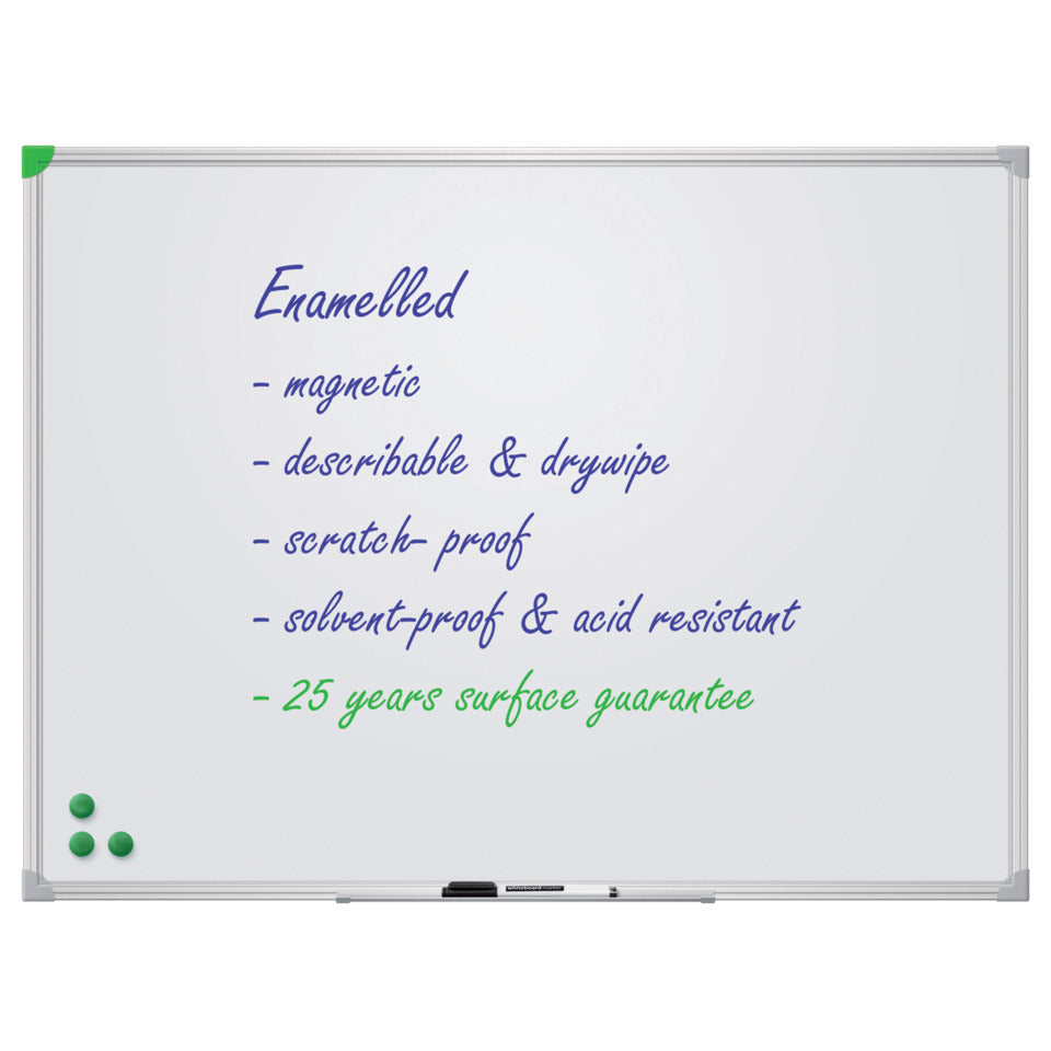 Whiteboard U-Act!Line® Emaille, Aluminiumahmen, 900 x 600 mm, weiß FRANKEN SC926090