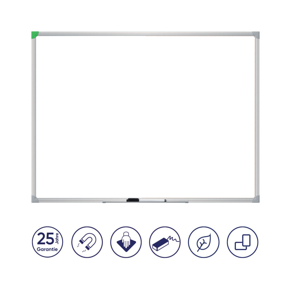 Whiteboard U-Act!Line® Emaille, Aluminiumahmen, 600 x 450 mm, weiß FRANKEN SC924560