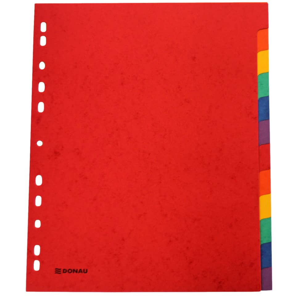 Kartonregister, A4 Überbreit, 225g/m², 12-teilig DONAU 8671112-99 DONAU 8671112-99 Karton225g