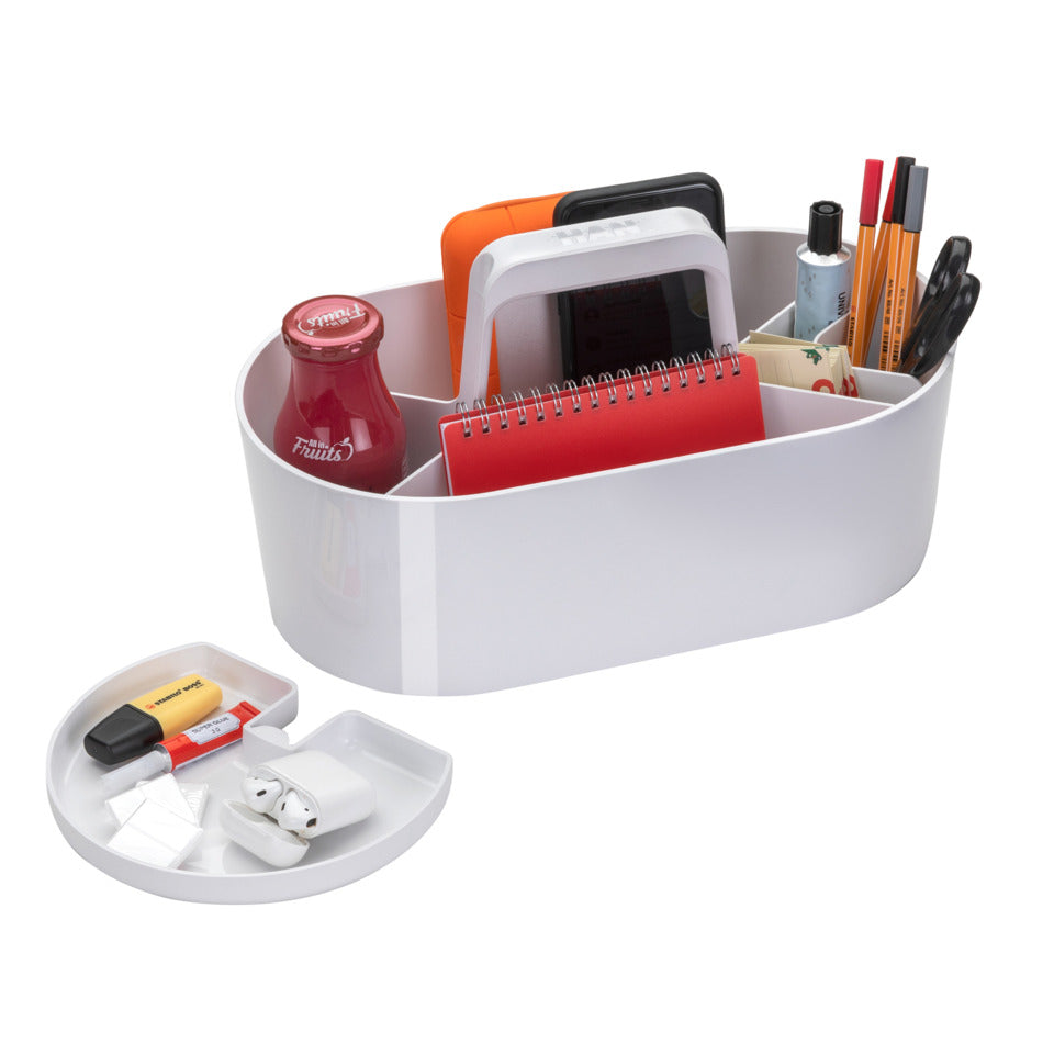 Toolbox LOFT mit 4 Fächern, herausnehmbarer Ablageschale und Tragegriff, snow white HAN 1200-12