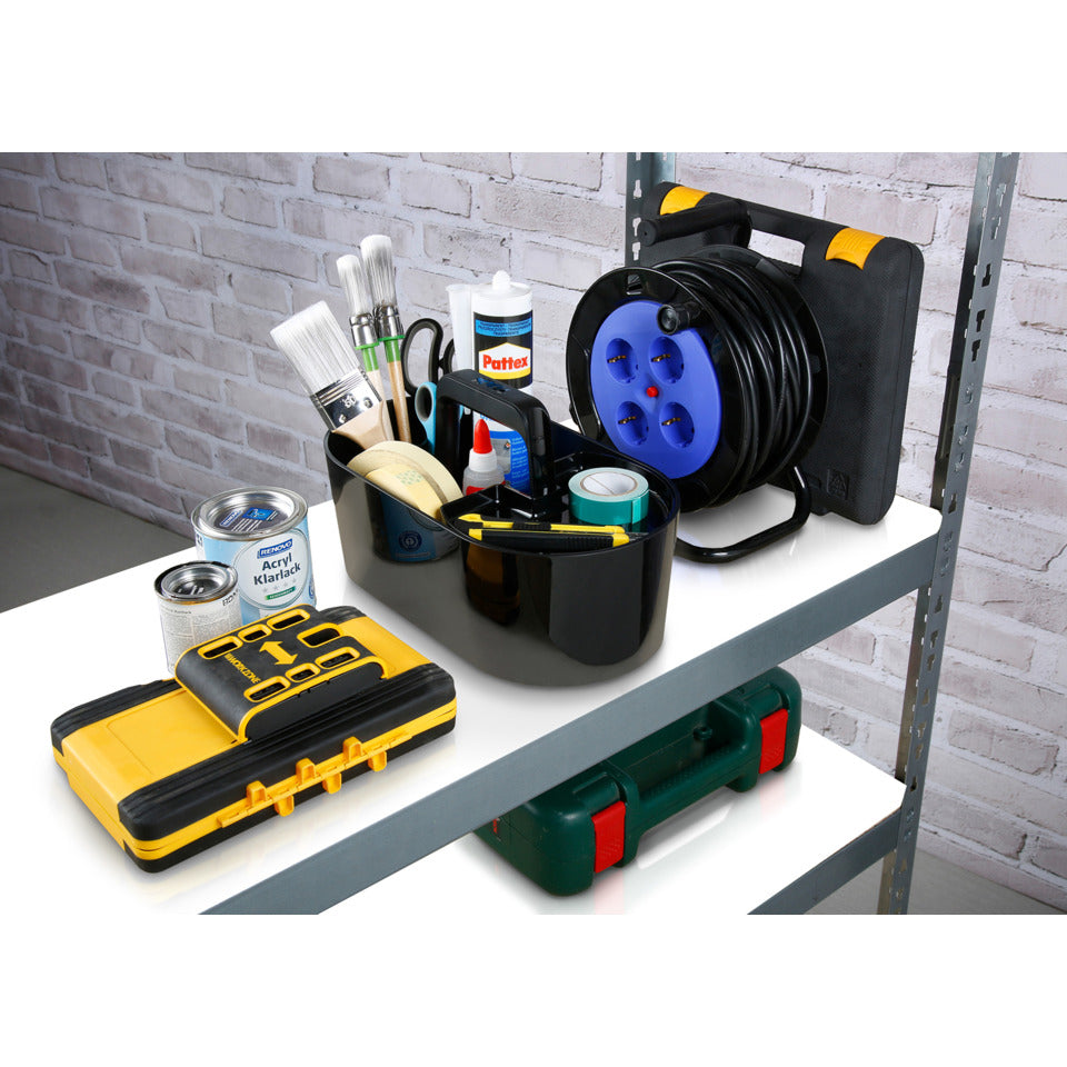 Toolbox LOFT mit 4 Fächern, herausnehmbarer Ablageschale und Tragegriff, jet black HAN 1200-13