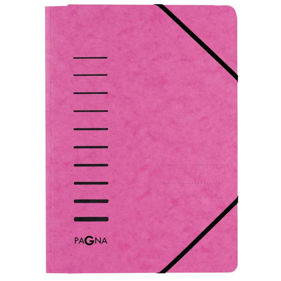 Gummizugmappe, A4, Karton, dunkelrosa PAGNA 24007-34