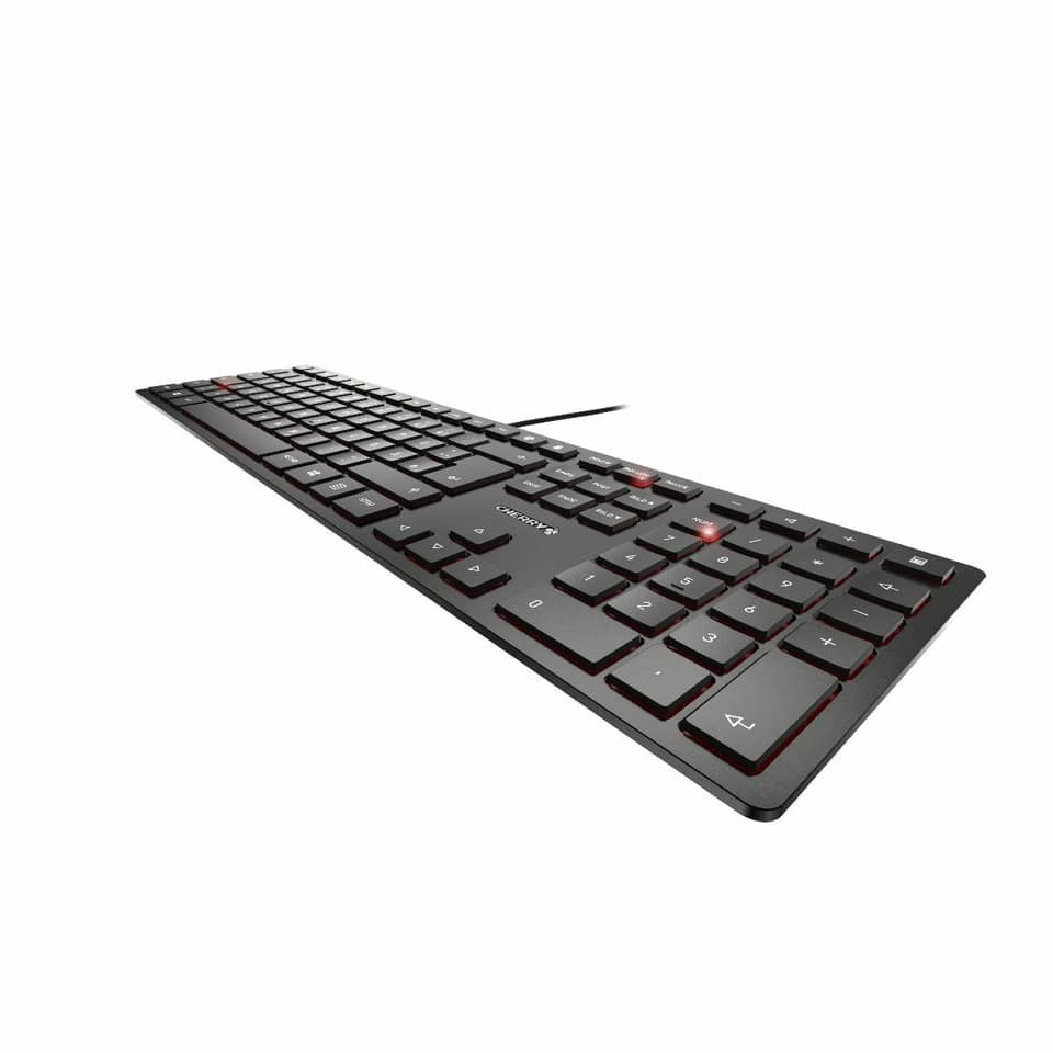 Tastatur KC 6000 Slim, kabelgebunden, deutsch, schwarz CHERRY JK-1600DE-2 CHERRY 259808/JK-1600DE-2