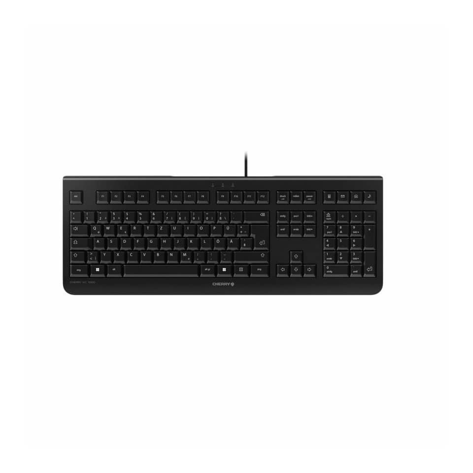 Tastatur KC 1000, kabelgebunden, deutsch, schwarz CHERRY JK-0800DE-2 CHERRY 132236/JK-0800DE-2
