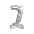 Folienballon Mini, Zahl 7, 38cm, silber  9911730 9911730 41cm