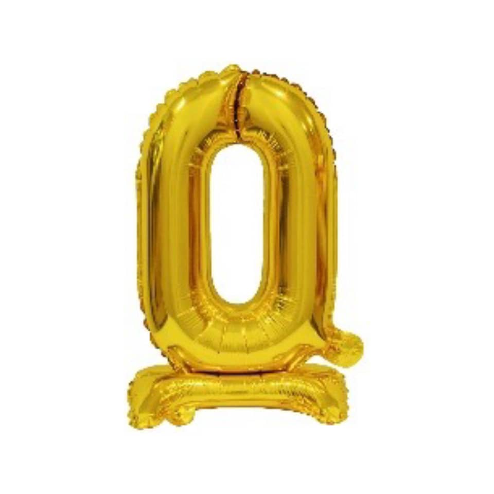 Folienballon Mini, Zahl 0, 38cm, gold  9910068 9910068 41cm