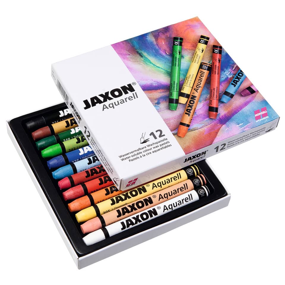 Aquarellkreide, 12 Stück, sortiert JAXON 49412