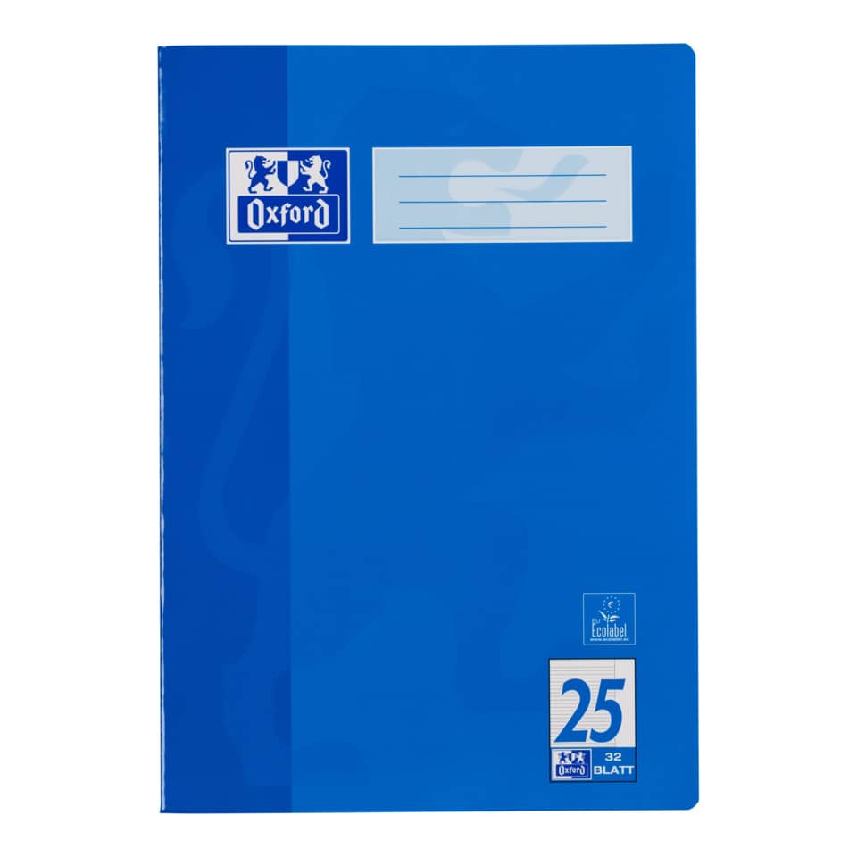 Heft, A4, 90g/m², 32 Blatt, Lin.25, liniert mit Rand OXFORD 100050329