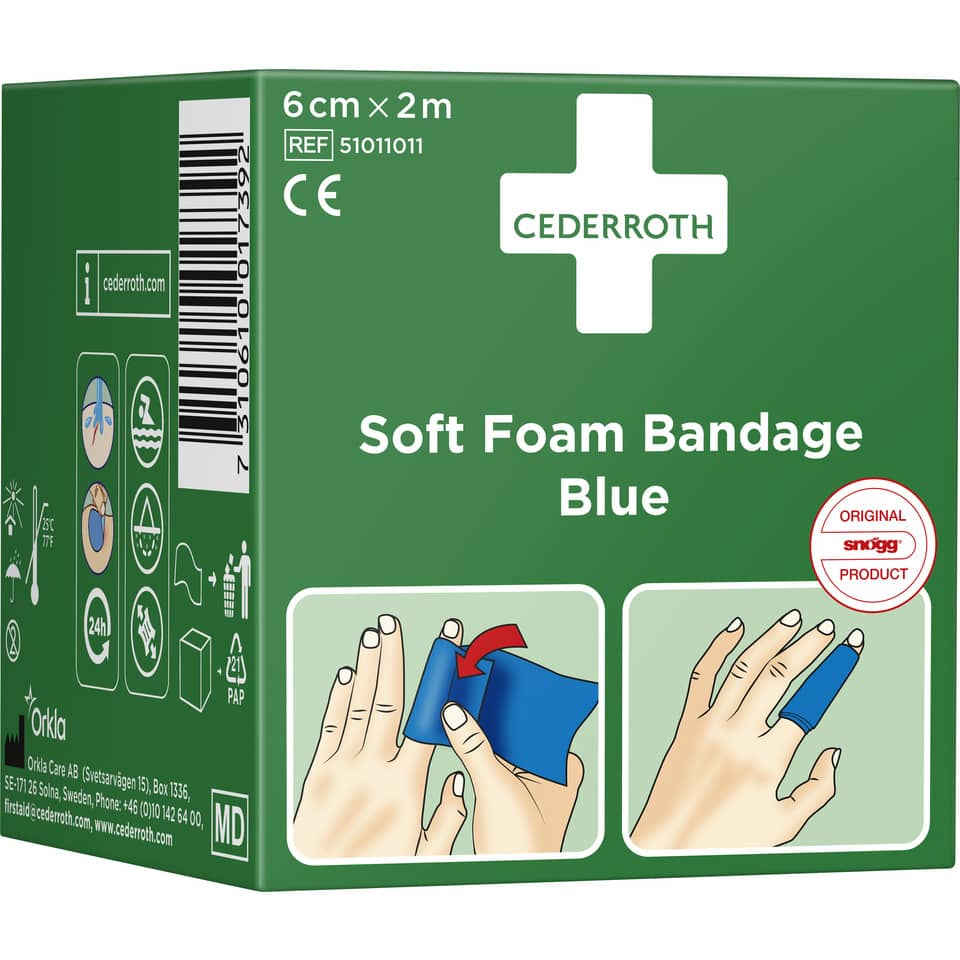 Pflaster Soft Foam selbsthaftend, 2m, blau CEDERROTH 51011011 CEDERROTH 51011011 selbsthaftend