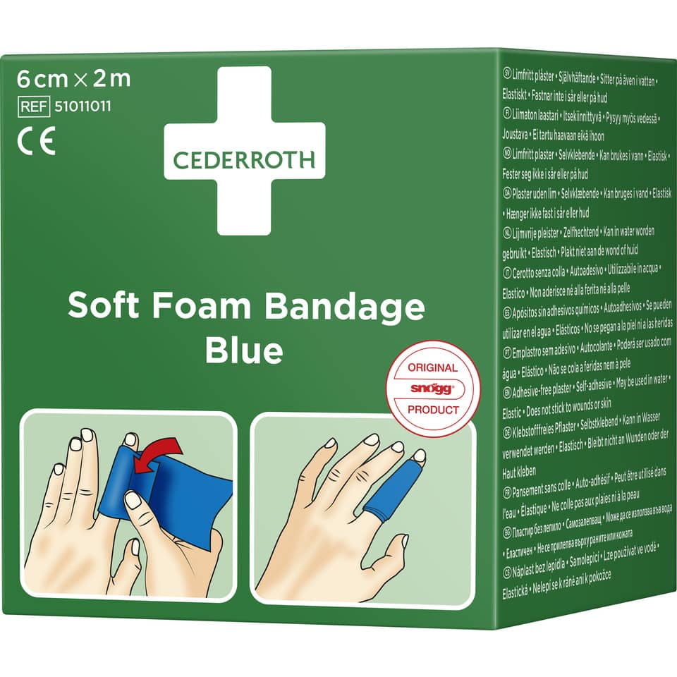 Pflaster Soft Foam selbsthaftend, 2m, blau CEDERROTH 51011011 CEDERROTH 51011011 selbsthaftend