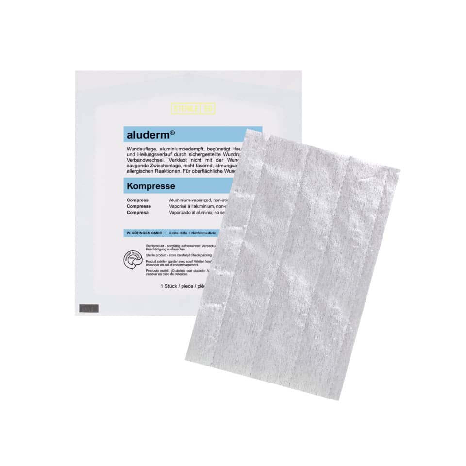 aluderm® Kompresse einzeln, 10 x 15 cm ALUDERM+SILBER 1003209 aluderm+ 1003209