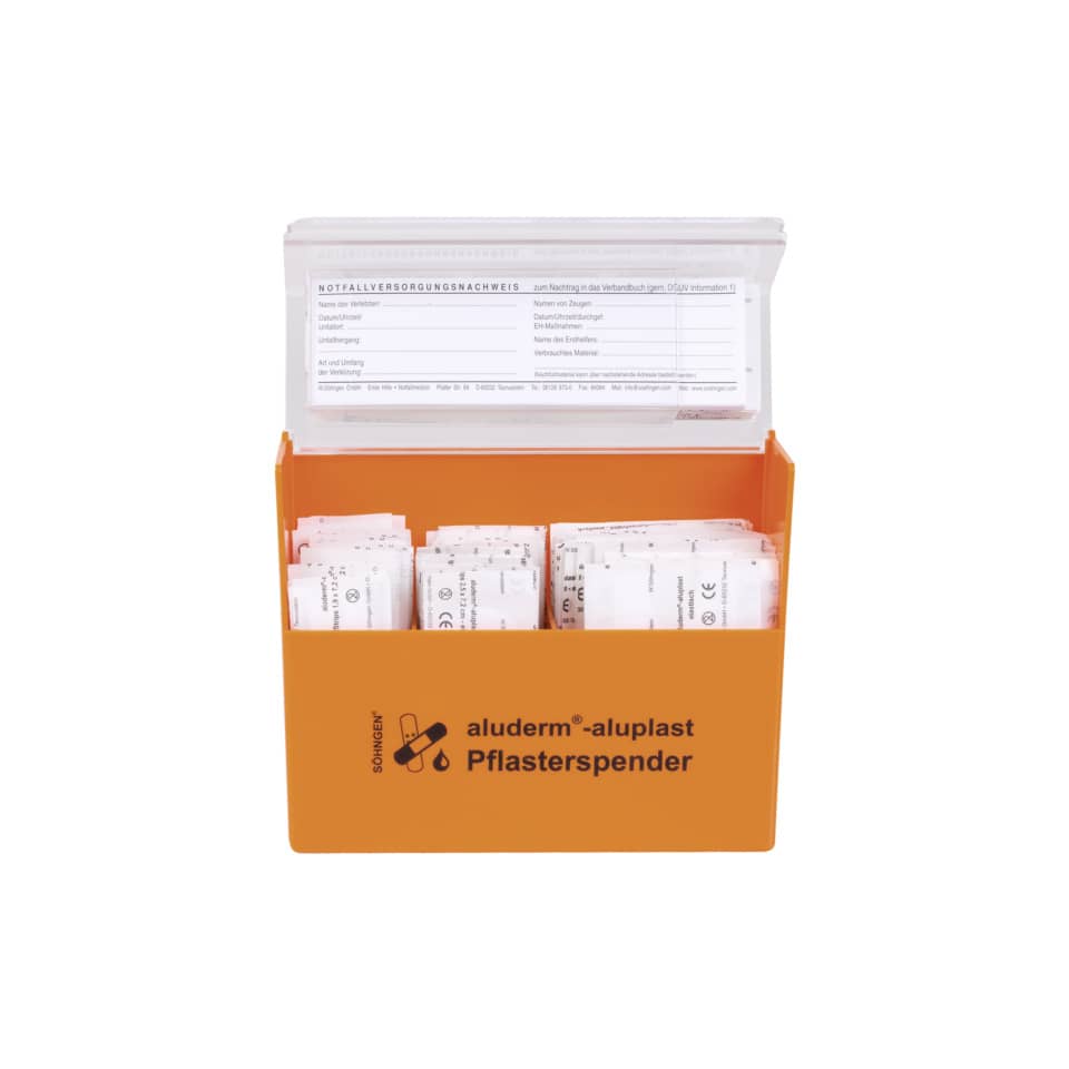 Pflasterspender aluderm®-aluplast - gefüllt, orange ALUDERM+SILBER 1009910 aluderm+ 1009910 gefüllt