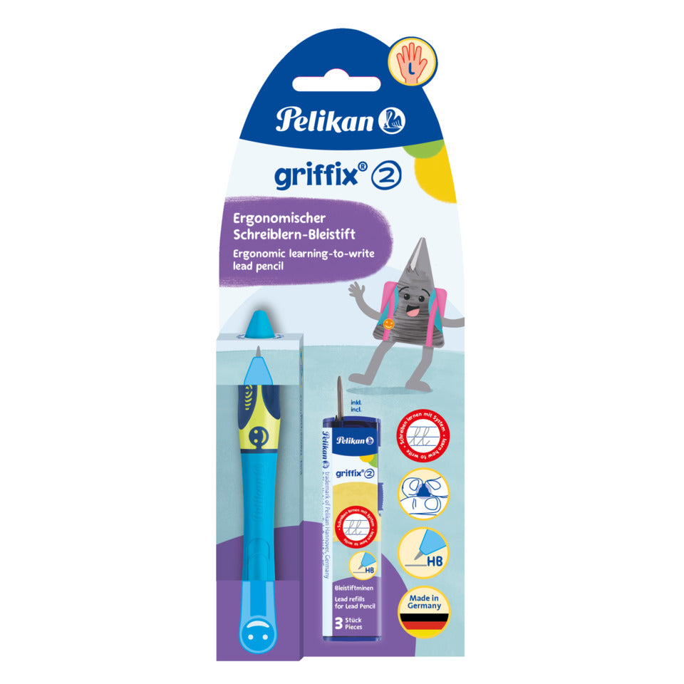 Bleistift griffix® HB für Linkshänder, Neon Fresh Blue PELIKAN 300009680 PELIKAN 300009680 820554 Griffix Links