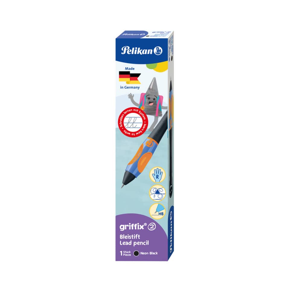 Bleistift griffix® HB für Rechtshänder, Neon Black PELIKAN 300009724 PELIKAN 300009724 821087 Griffix Re