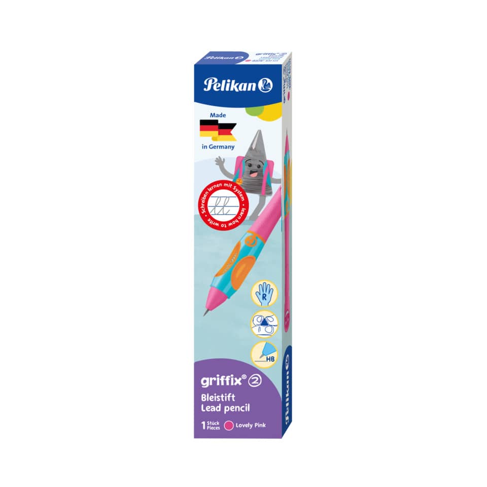 Bleistift griffix® HB für Rechtshänder, Lovely Pink PELIKAN 300009677 PELIKAN 300009677 820523 Griffix Re