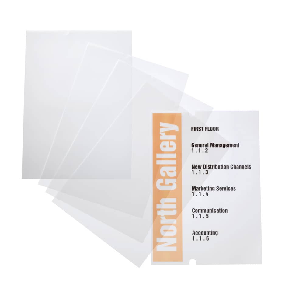 Beschriftungsfolie Crystal Sign, 210x297mm, 10 Stück, transparent DURABLE 4835 19 DURABLE 4835 19  10St
