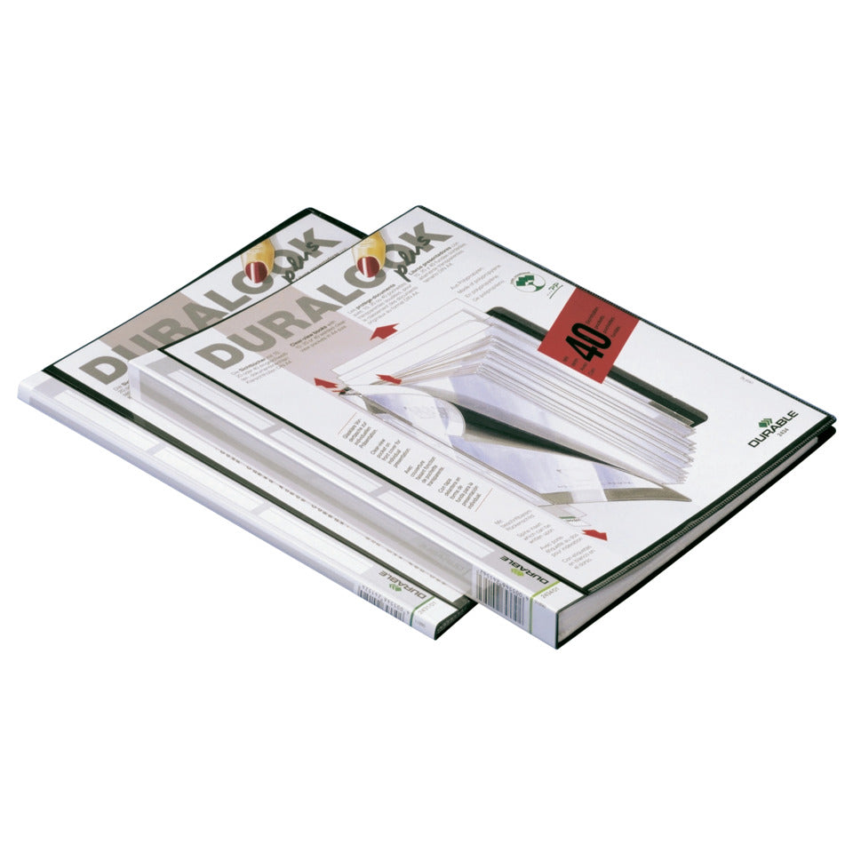 Sichtbuch DURALOOK® PLUS, DIN A4, 40 Stück, 25 mm, schwarz DURABLE 243401 DURABLE 2434 01 40 Hüllen