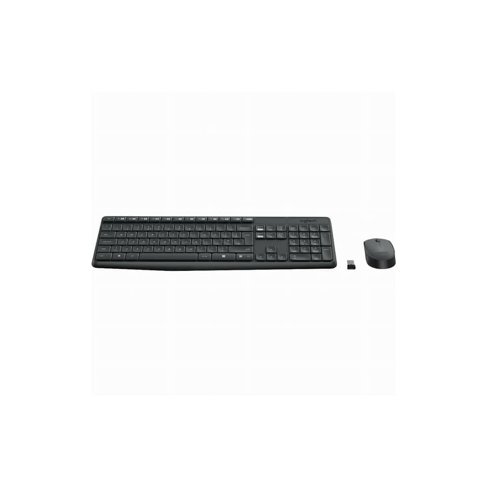 Tastatur+Maus, Deutsch, kabellos, anthrazit LOGITECH 920-007905 / MK235