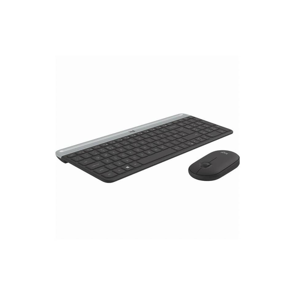 Tastatur+Maus, Deutsch, kabellos, grafit LOGITECH 920-009188 / MK470 Slim