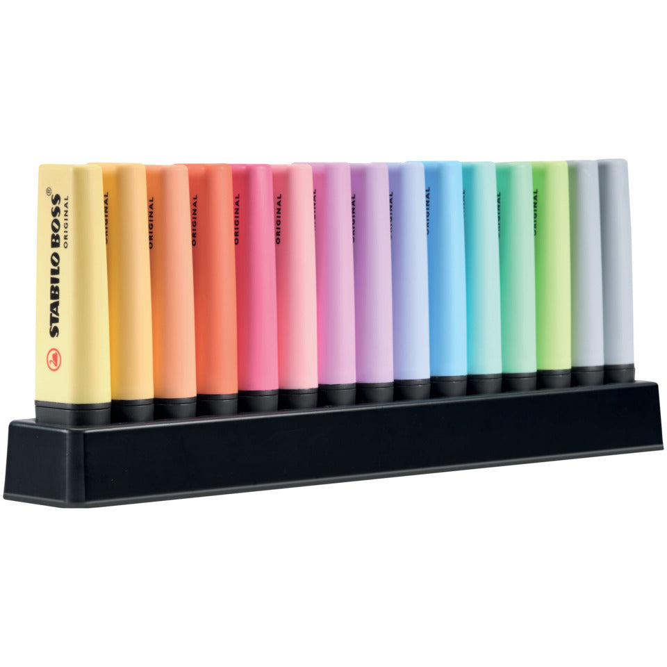 Textmarker BOSS® ORIGINAL Pastel, Tischset mit 15 Stiften STABILO 7015-02-5 STABILO 7015-02-5 Tischset