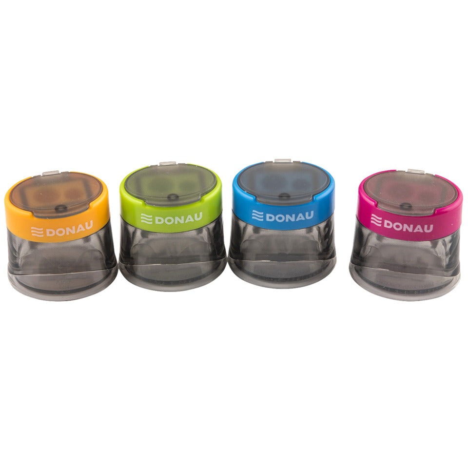 Dosenspitzer doppelt, 8/12 mm, transparent sortiert DONAU 7821008-99 DONAU 7821008-99 Display