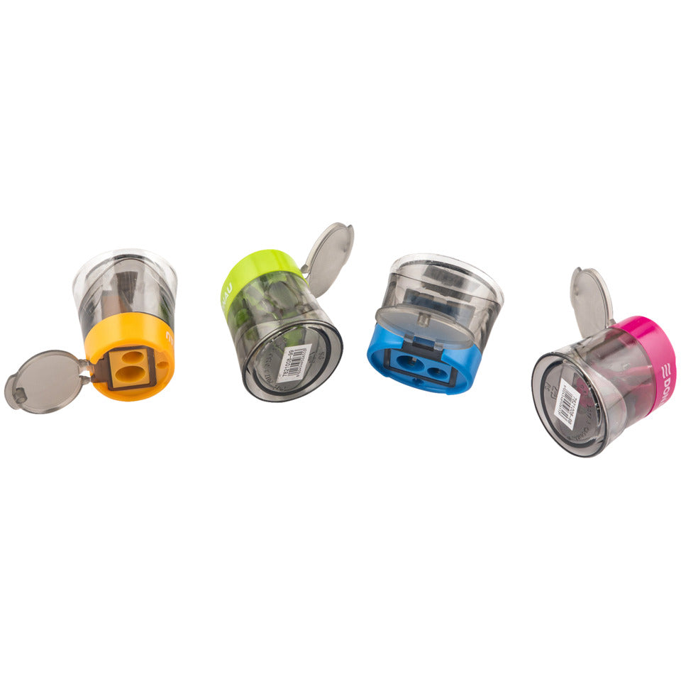 Dosenspitzer doppelt, 8/12 mm, transparent sortiert DONAU 7821008-99 DONAU 7821008-99 Display